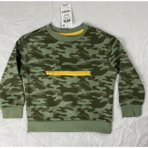 Epic Threads Boys Camouflaged Long Sleeve Knit Font Zip Pocket Shirt Size  2T
